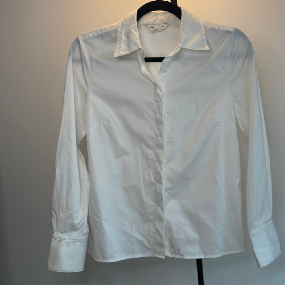 Club Monaco | signature fitted shirt | white | size 00